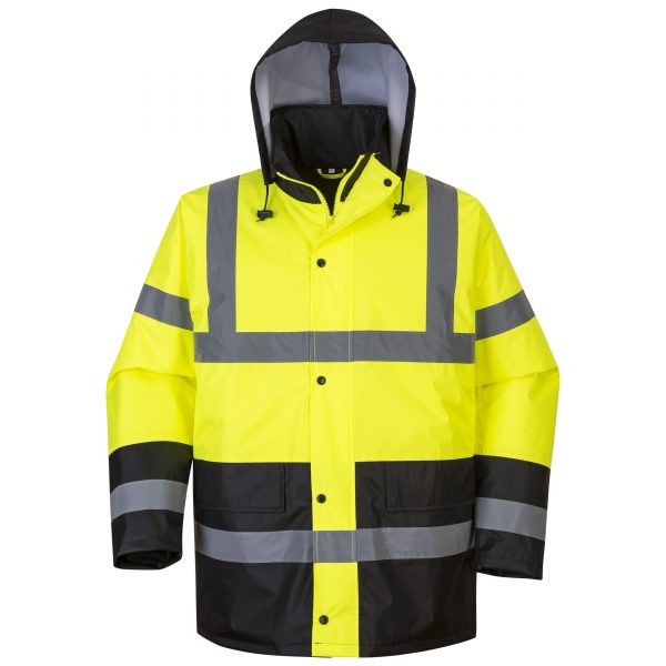 High Visibility Reflective Breathable Jacket With Detachable Hood - Image 4