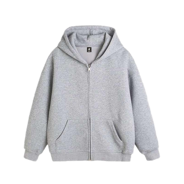Basic Style Heavyweight Full Zipper Hoodie - Image 2