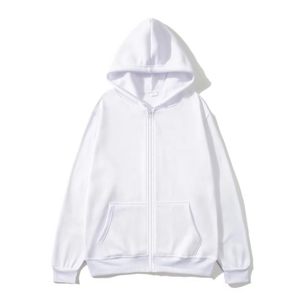 Basic Style Multi-Color Full Front Zipper Hoodie - Image 6